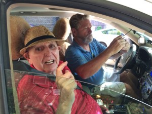 Dad says, "One last thing before I go..."