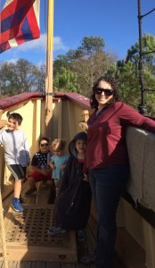 Visiting Jamestown with my niece, nephew and two of my cousin's children.